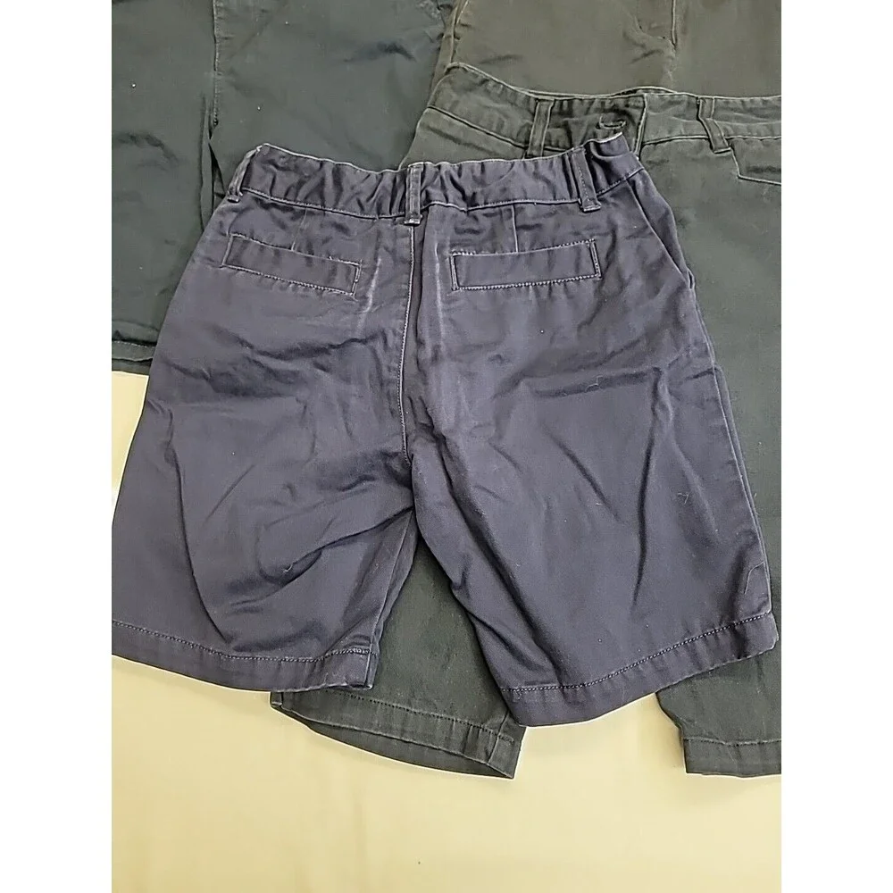 4 Pair Girl's Size 7 Navy Blue Uniform Shorts Cat Jack Arrow Gymboree Adjustable